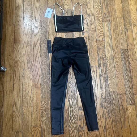 NWT Noli Shop Black Halftime Bra and Liquid Leggings Size Small - Picture 9 of 13